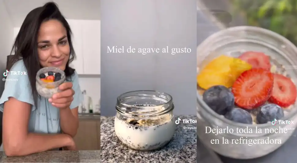 Receta de avena trasnochada de Raysa Ortiz Receta de avena trasnochada de Raysa Ortiz