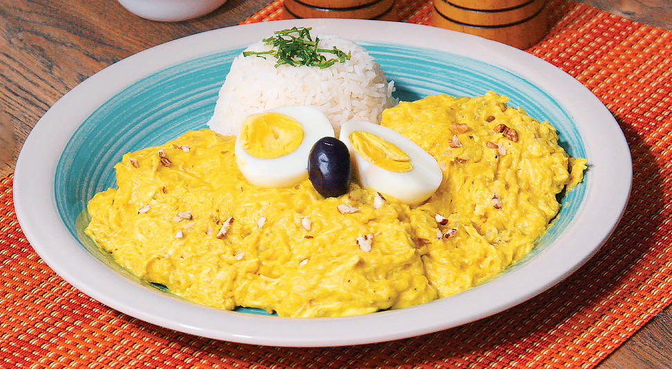 ají de pollo con quinua