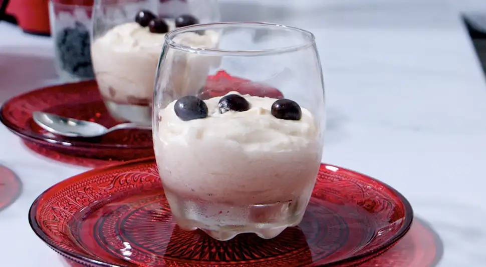 Mousse de chirimoya Mousse de chirimoya