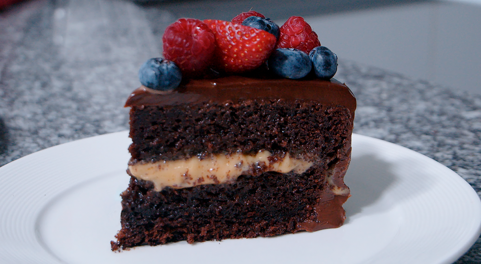 Torta de chocolate con ganache