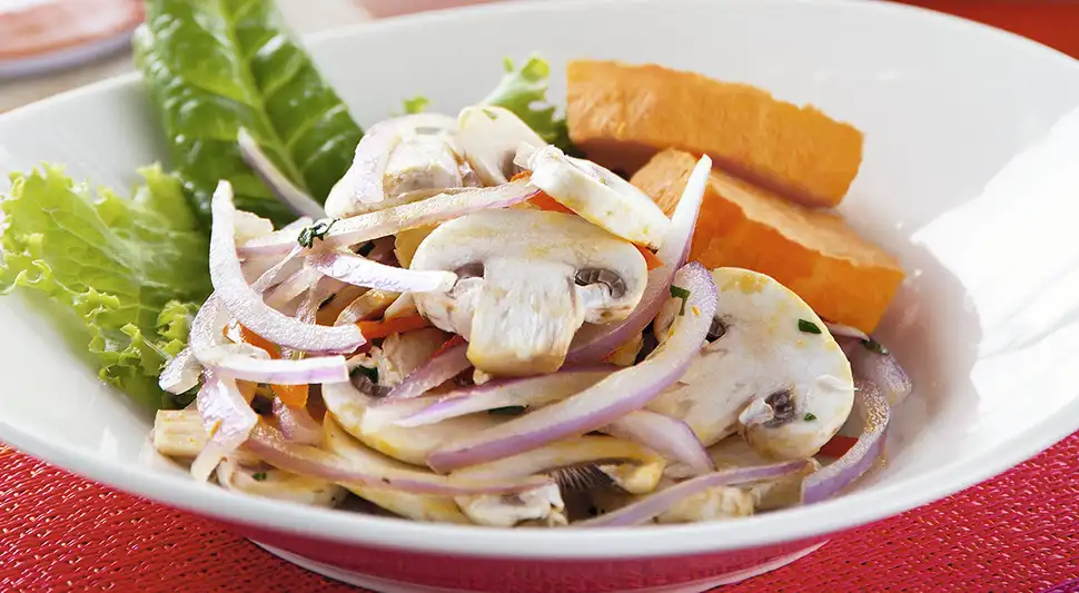 Ceviche de champiñones