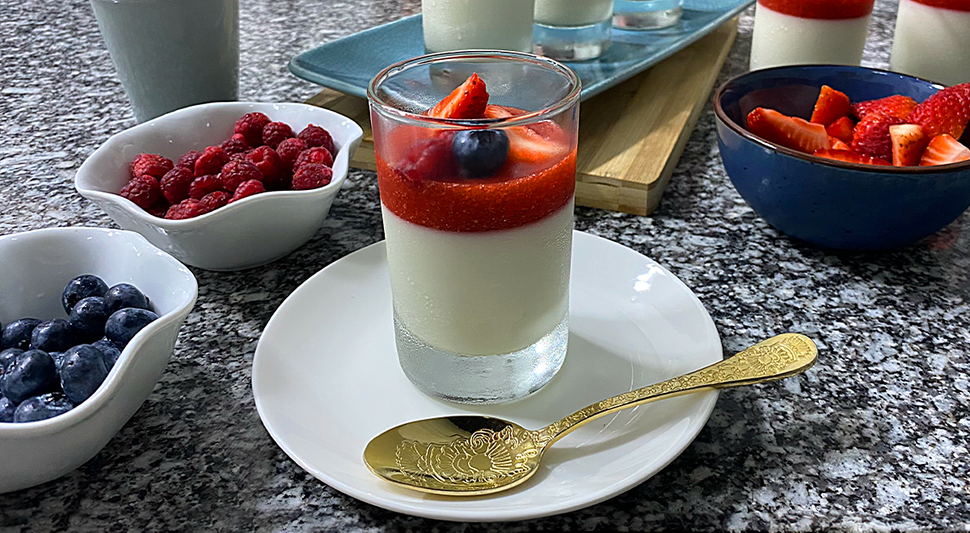 panna cotta de yogur