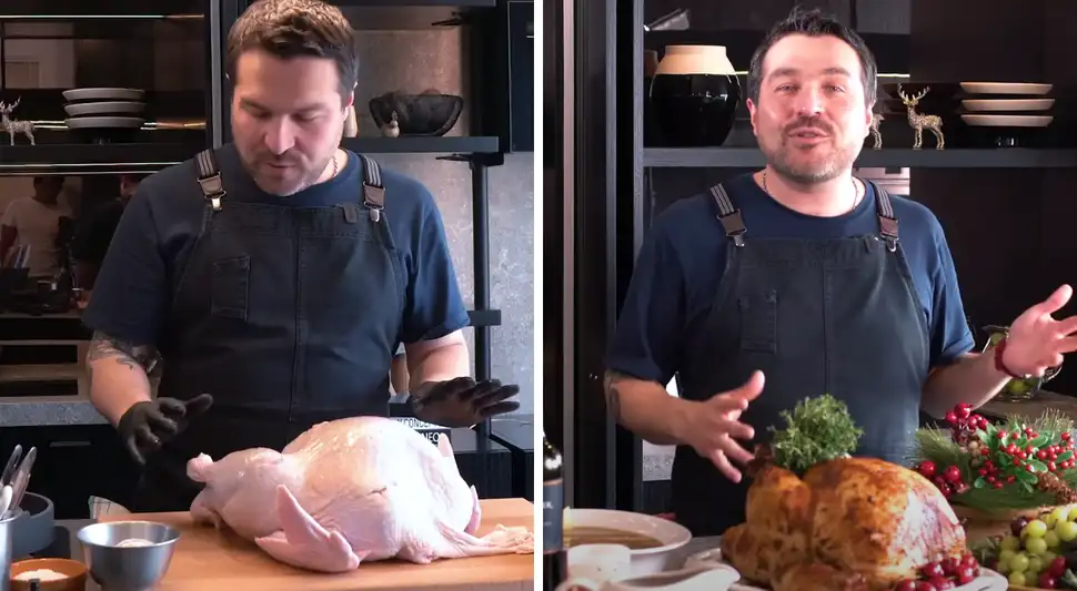 Giacomo Bocchio nos enseña a preparar un pavo al horno navideño