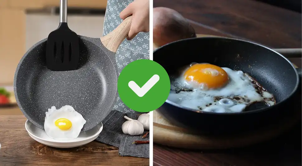 sartén de roca volcánica vs. teflón: ¿cuál es la mejor?