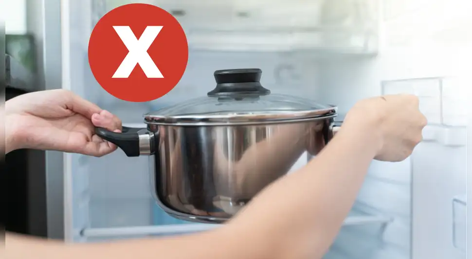 Esto sucede si guardas la olla con comida en el refrigerador Esto sucede si guardas la olla con comida en el refrigerador