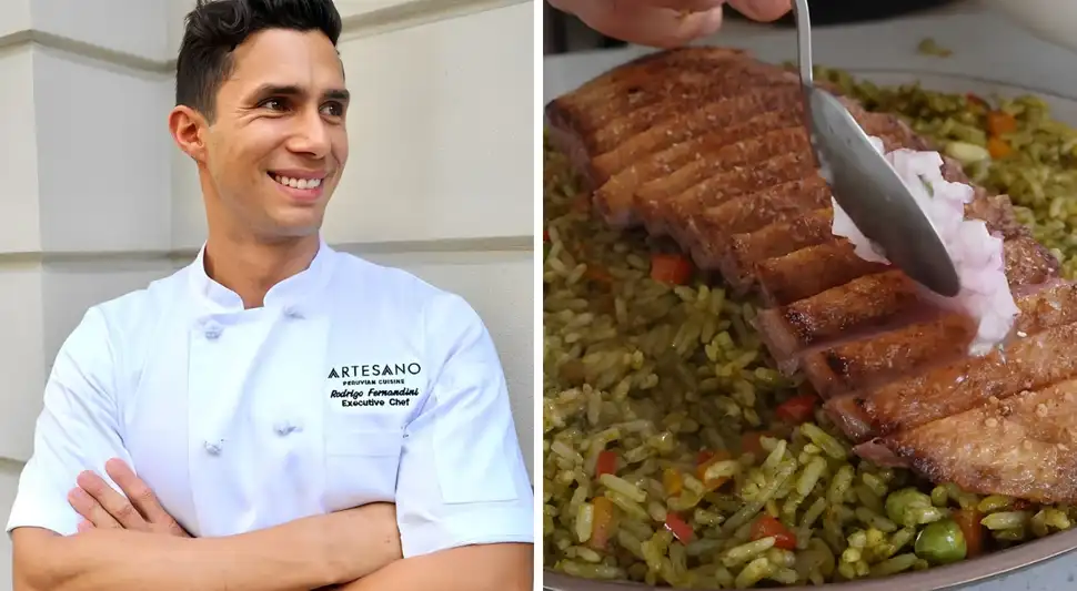 Receta express de arroz con pato de Rodrigo Fernandini. Foto: Facebook / Youtube