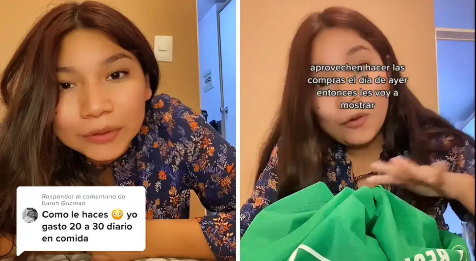 La influencer mostró los alimentos que compró con poco presupuesto. Foto: Buenazo / Tiktok
