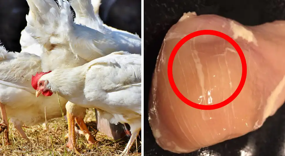 Las estrías blancas podrían ser señal de un problema en el pollo que consumes