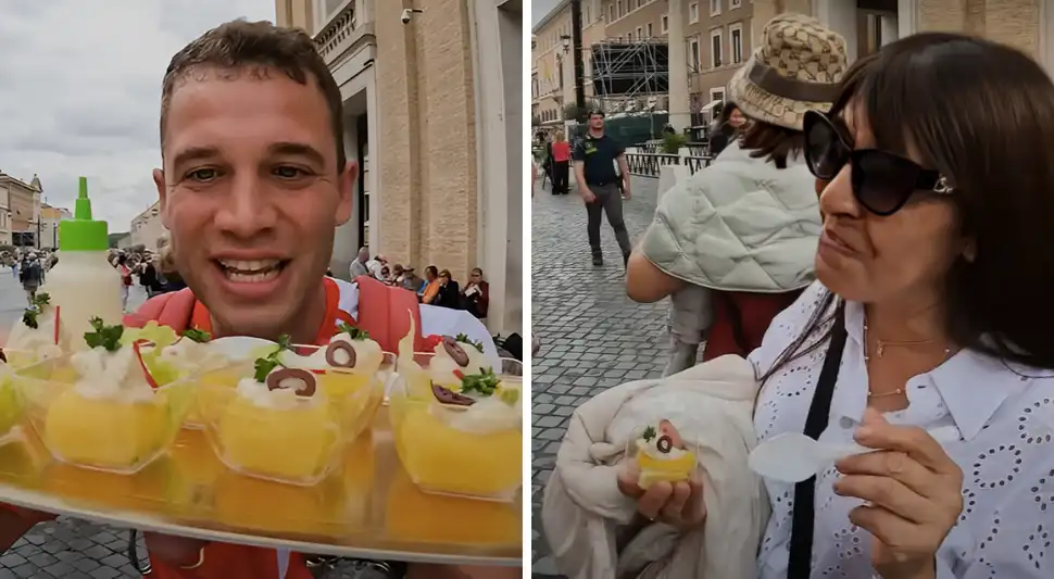 Youtuber español conquista las calles del Vaticano con la causa limeña. Foto: Buenazo / Youtube