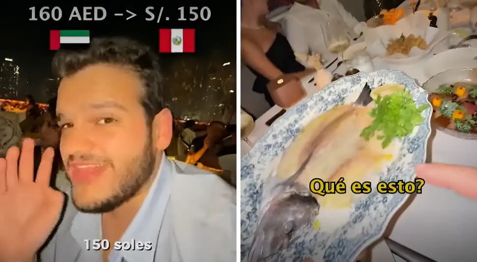 Peruano paga más de 100 soles por ceviche en Dubái. Foto: Buenazo / Tiktok