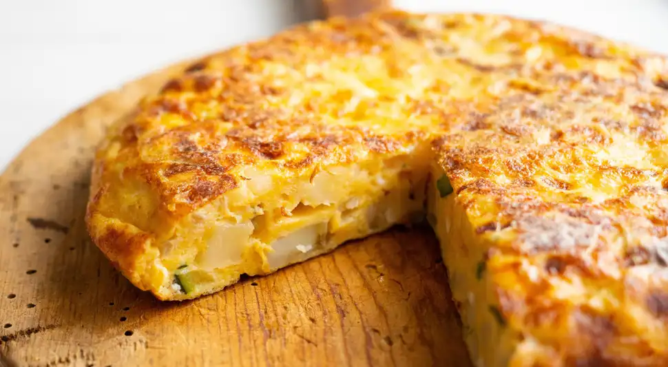 Tortilla de papas sin aceite.