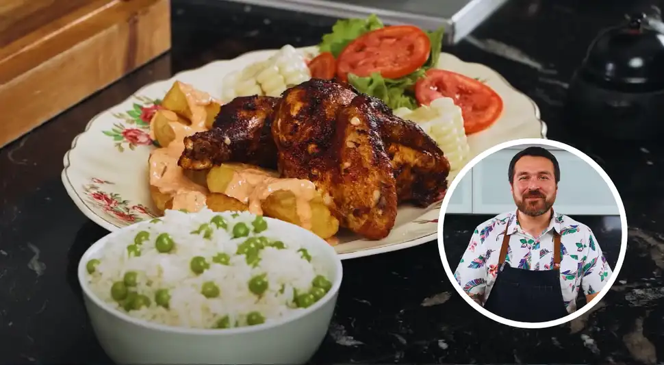 Pollada peruana al estilo Giacomo Bocchio