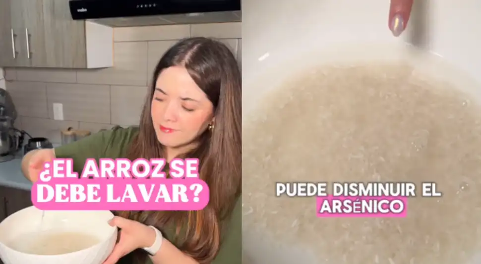 Lavar el arroz ayuda a eliminar impurezas y almidón. Fuente: IG