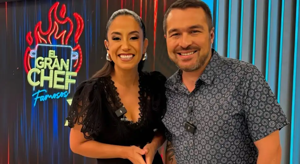 Nelly Rossinelli agradece a Giacomo Bocchio en el “El Gran Chef Famosos”.