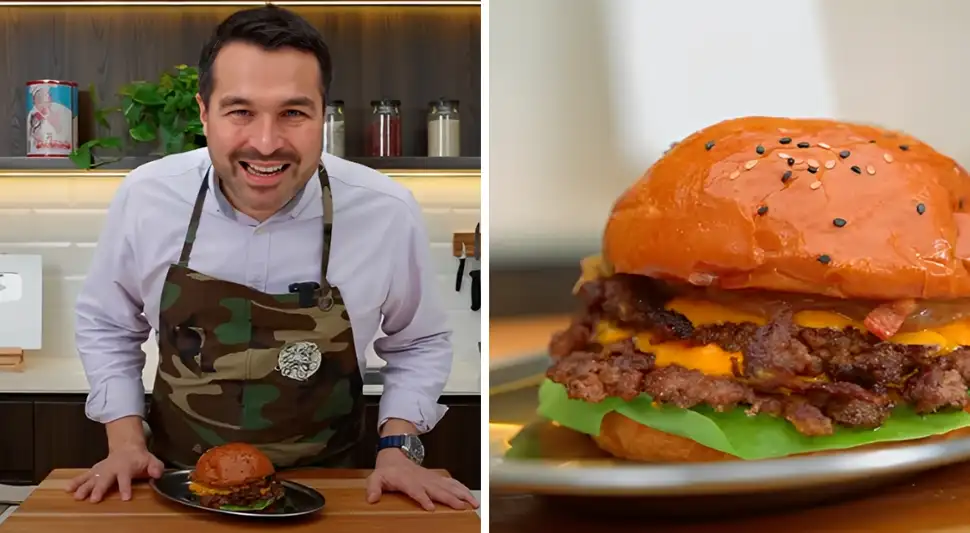 Hamburguesa smash al estilo de Giacomo Bocchio