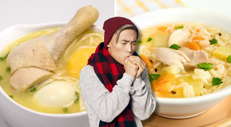 Caldo de pollo versus caldo de gallina