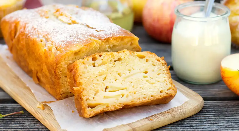 Bizcocho proteico de yogur.