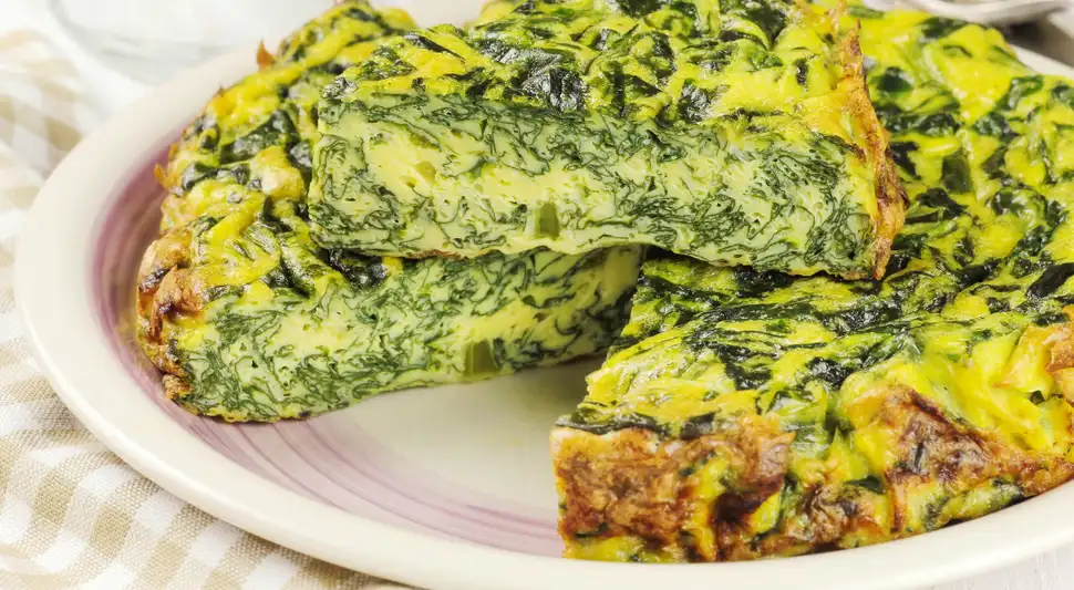 Tortilla de acelga en licuadora.