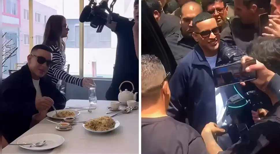 Daddy Yankee saludó a sus fans en la Calle Capón.