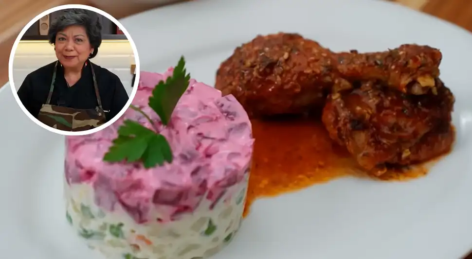 Pollo al horno con ensalada rusa de Pati Chong.