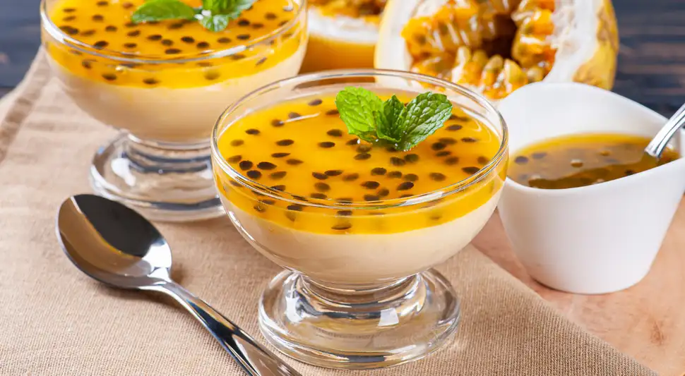 Receta de mousse de maracuyá. Receta de mousse de maracuyá.