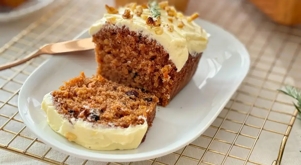 Receta saludable de carrot cake.