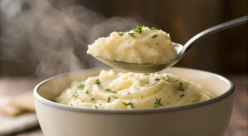 Cómo hacer puré de papa cremoso sin leche ni mantequilla