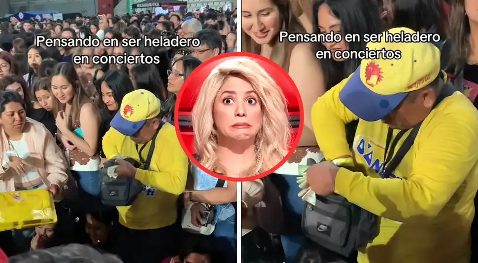 Heladero peruano arrasa en ventas en concierto de Shakira.