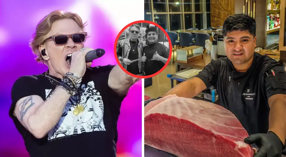 Chef peruano es despedido por fotografiarse junto a Axl Rose.