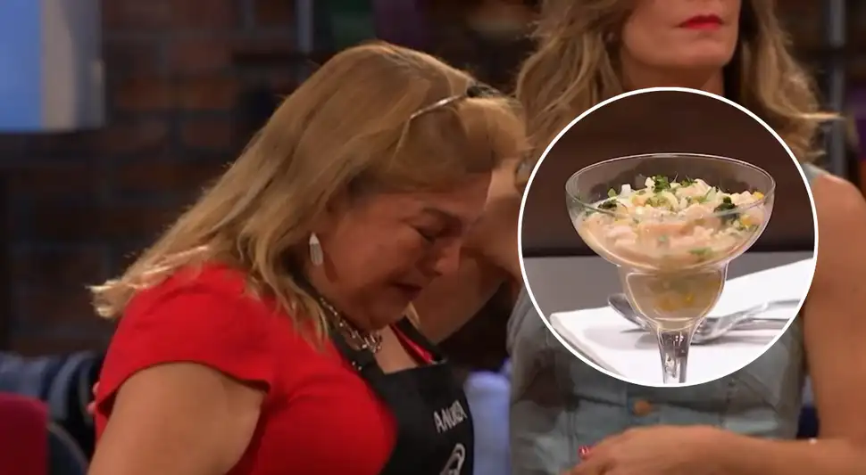 La concursante presentó un “ceviche de pollo crudo”, propuesta que el jurado calificó como un riesgo sanitario.