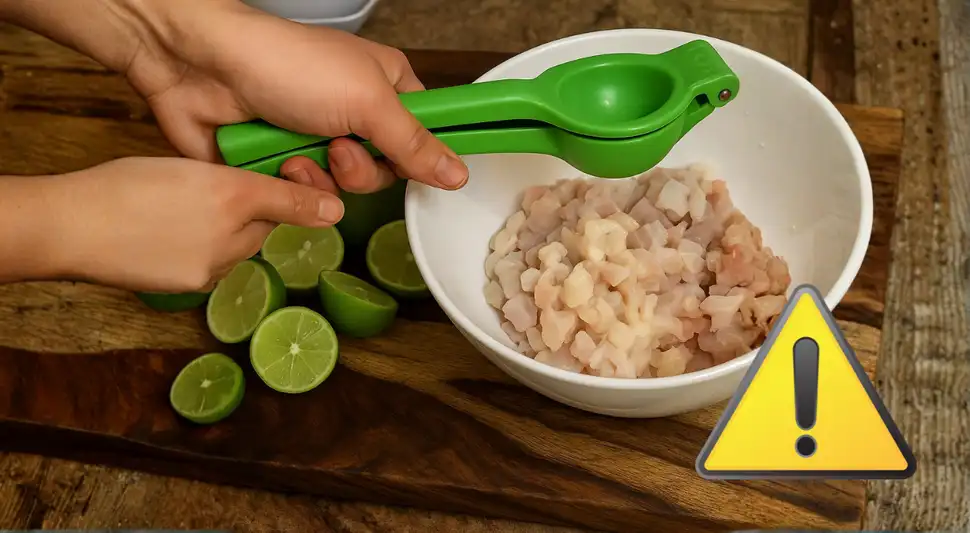 El limón altera las proteínas, pero no reemplaza la seguridad de la cocción con calor.