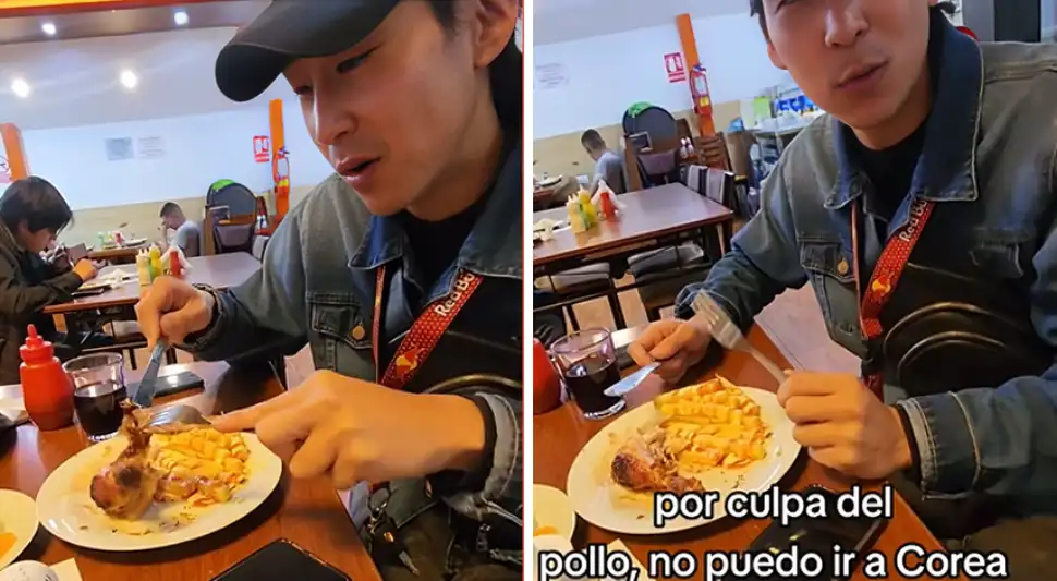 Coreano no quiere irse del país por amor al pollo a la brasa. Coreano no quiere irse del país por amor al pollo a la brasa.