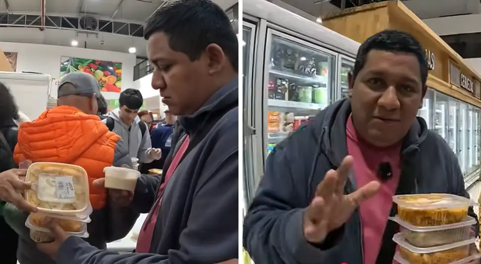 Youtuber se sorprende con remate de comida.
