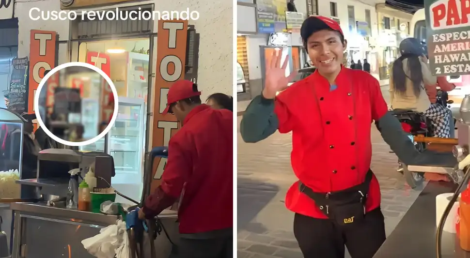 Joven se vuelve viral con su puesto de pizzas. Joven se vuelve viral con su puesto de pizzas.