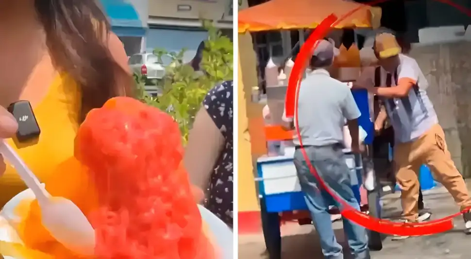 En La Victoria, comerciantes cargan hielo industrial para preparar raspadillas, poniendo en riesgo la salud pública. Este hielo, no apto para humanos, proviene de una fuente contaminada. En La Victoria, comerciantes cargan hielo industrial para preparar raspadillas, poniendo en riesgo la salud pública. Este hielo, no apto para humanos, proviene de una fuente contaminada.