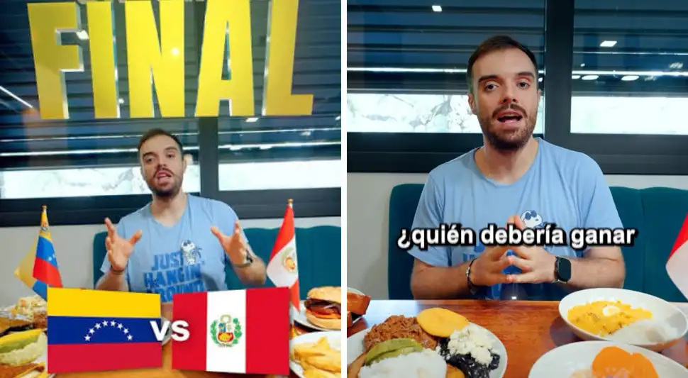 Perú avanza con su ceviche y la emblemática Inca Kola. Venezuela impresiona con su pabellón criollo y maltina. ¿Qué país conquistará el título gastronómico? Composición: Buenazo