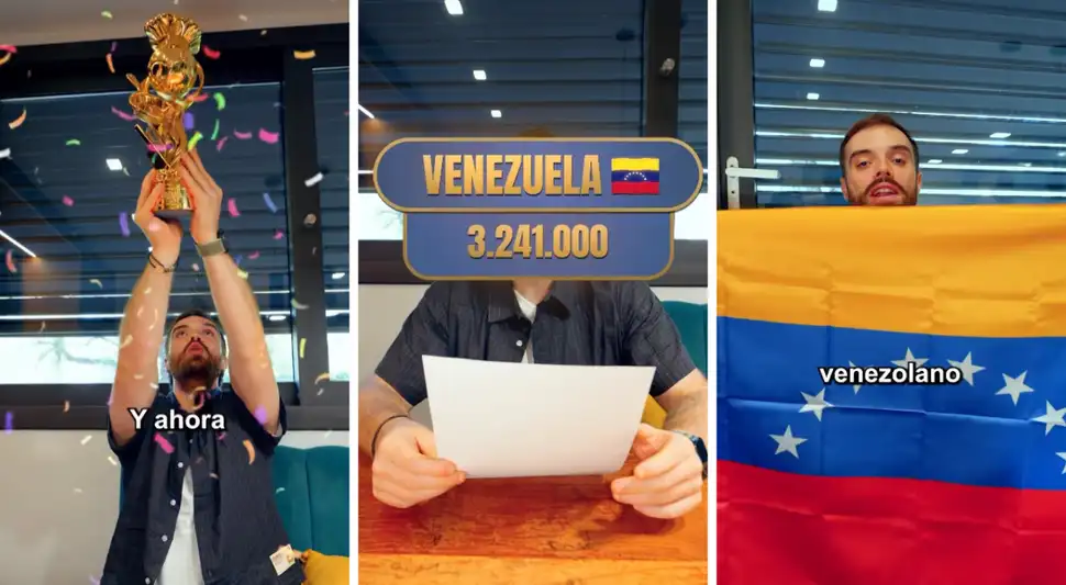Más de seis millones de usuarios participaron en el torneo, lo que destaca el éxito de esta competencia gastronómica digital. El streamer Ibai Llanos celebró eufóricamente el triunfo de Venezuela durante la transmisión en vivo. Composición: Buenazo