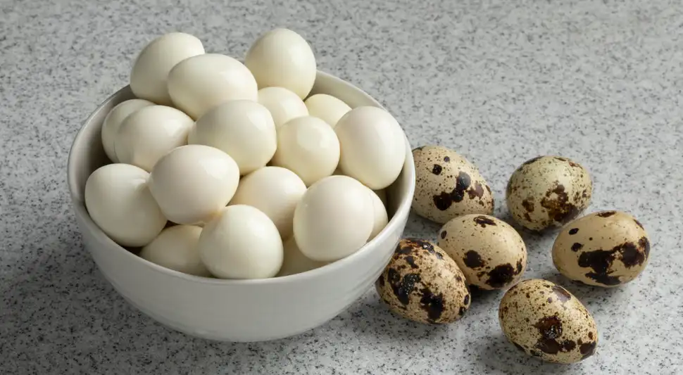 El enfriado y un pelado cuidadoso ayudan a retirar la cáscara de los huevos de codorniz. Foto: Envato